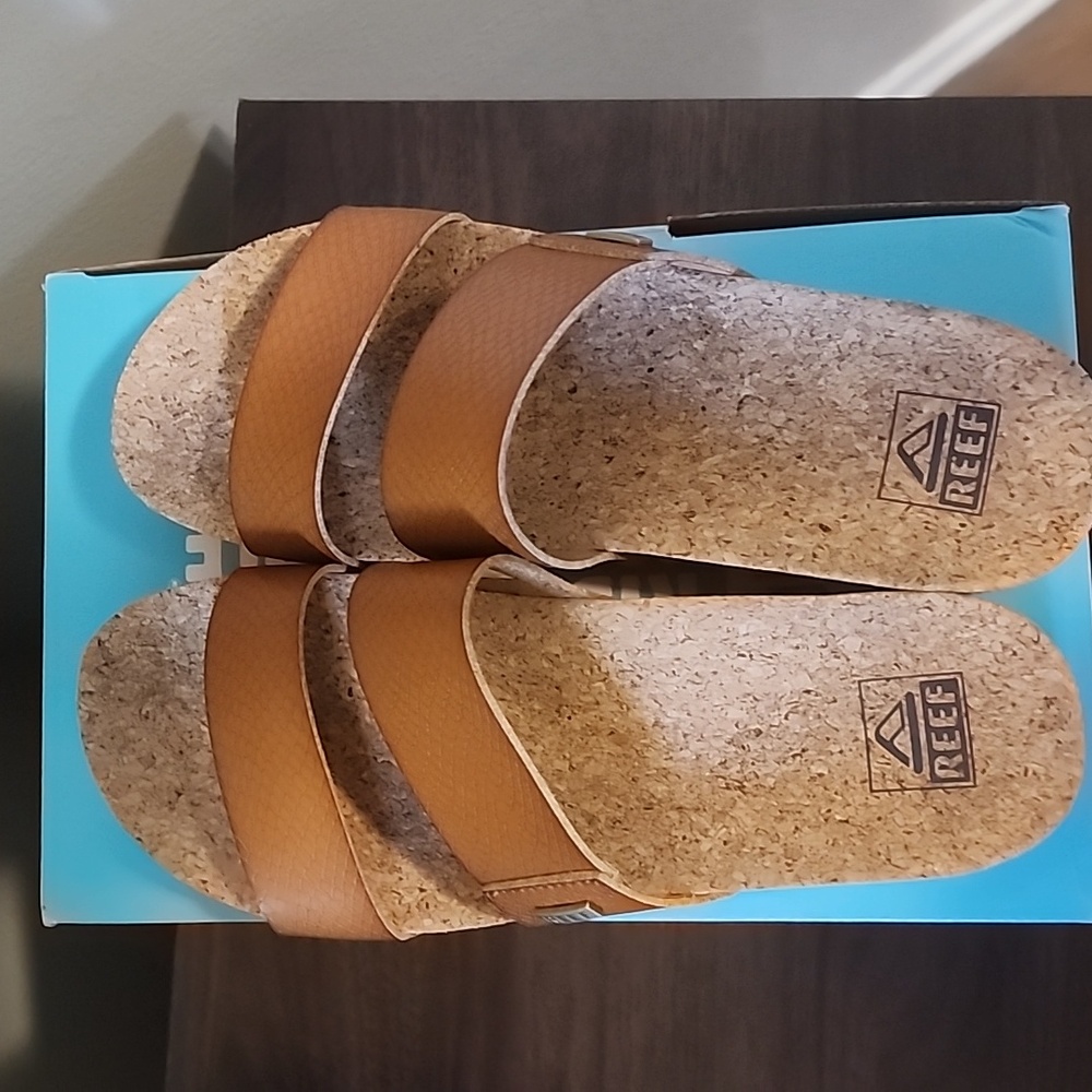 Reef Tan Cork Platform Sandals - Picture 8 of 8